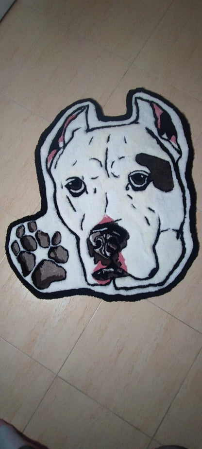 Personalized dog rug without background